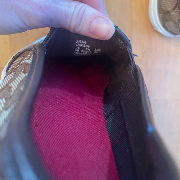 Coach Logo Chrissy Slip On Tennis Shoes Brown Women’s 6 - Picture 5 of 8